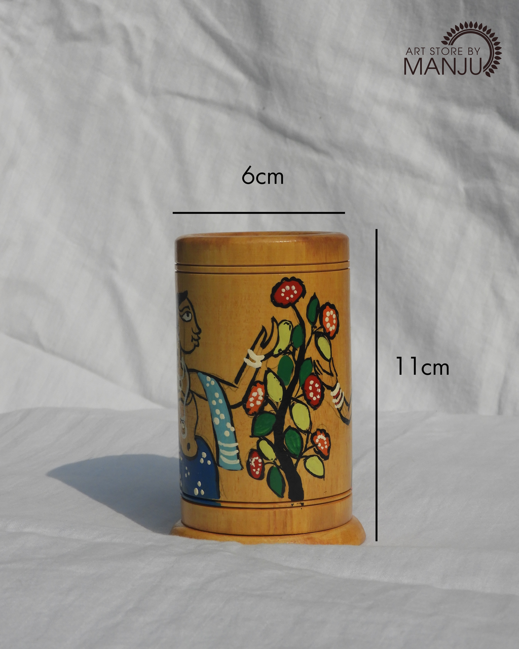 Santhal Wooden Pen Stand