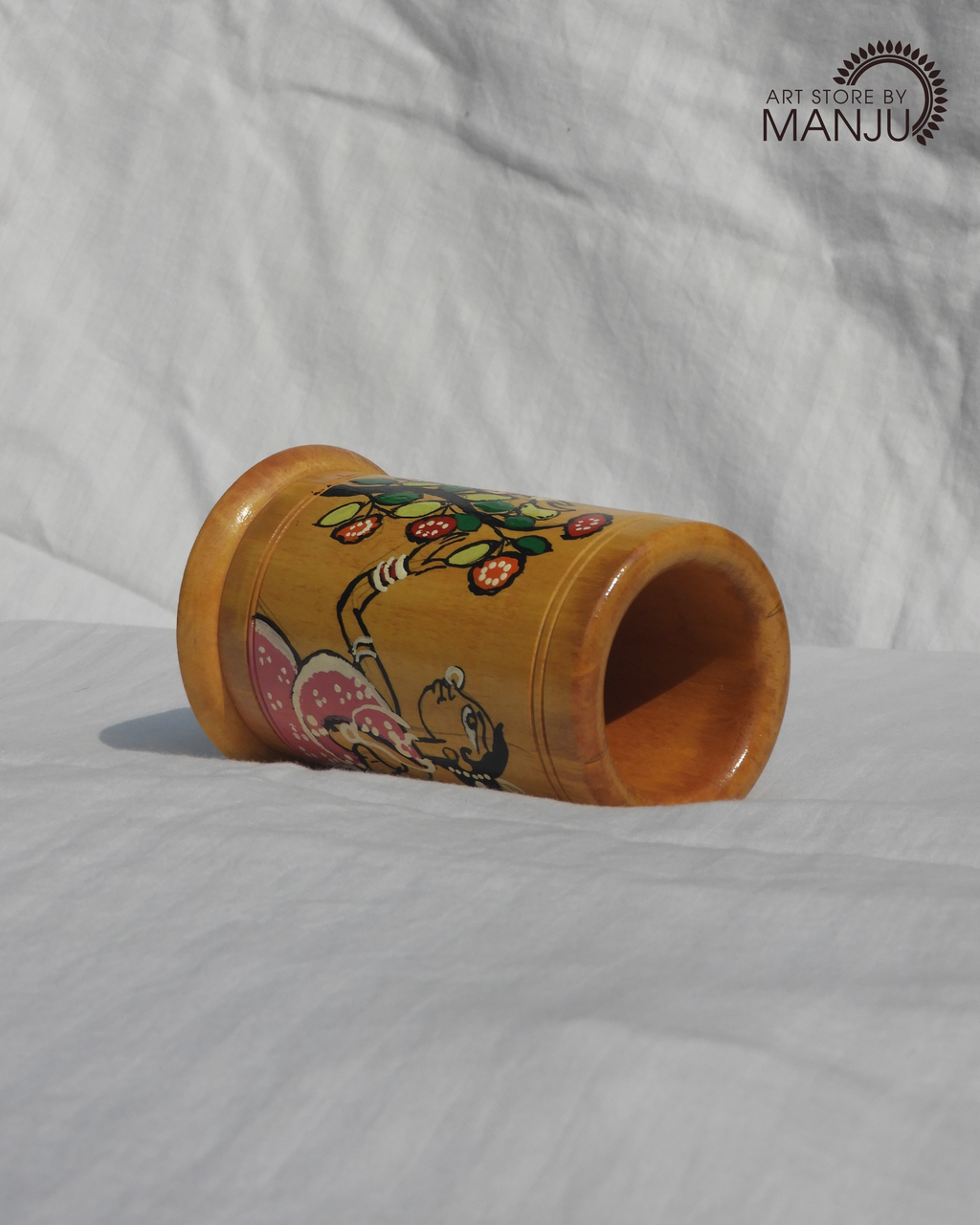 Santhal Wooden Pen Stand