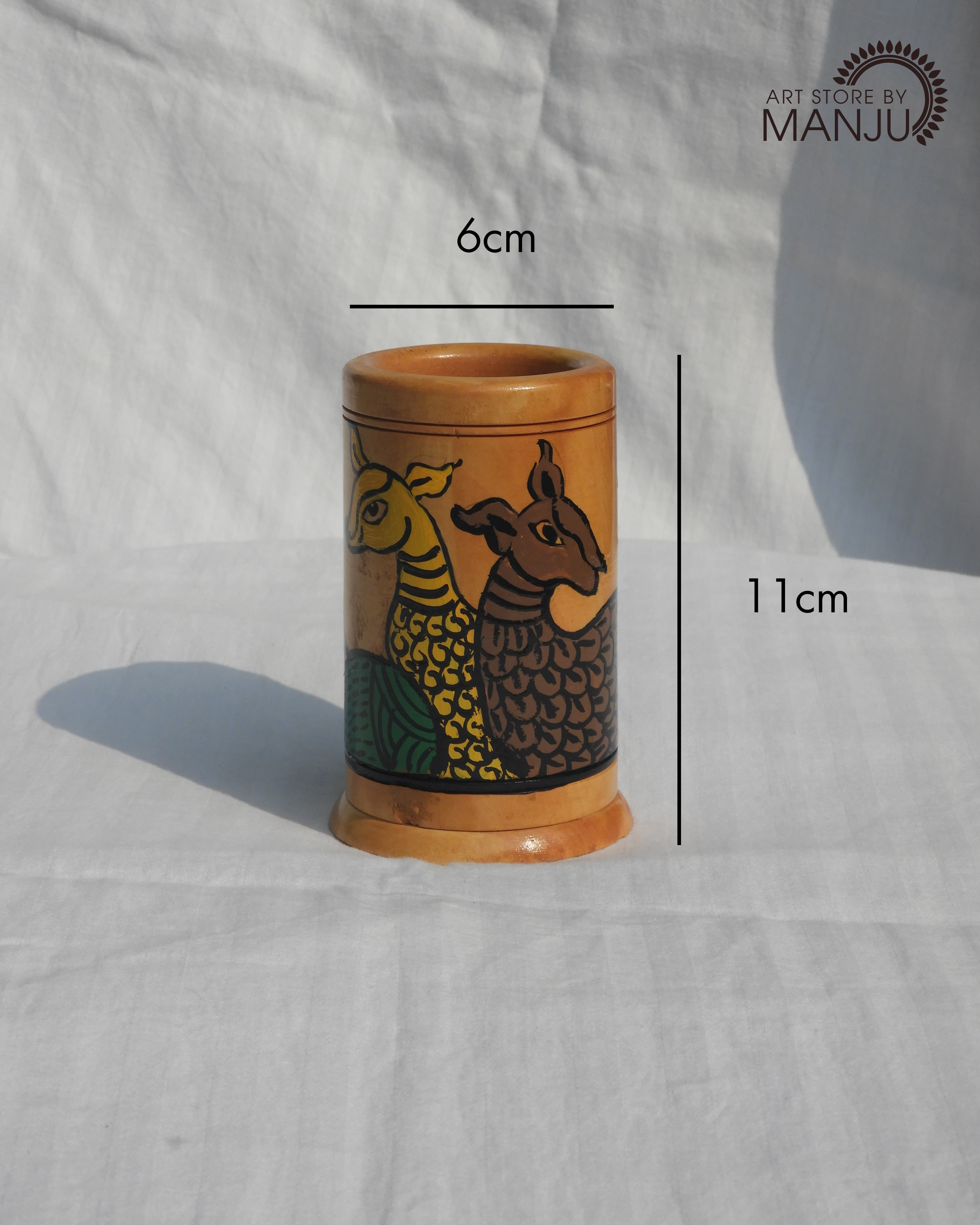 Gond Wooden Pen Stand