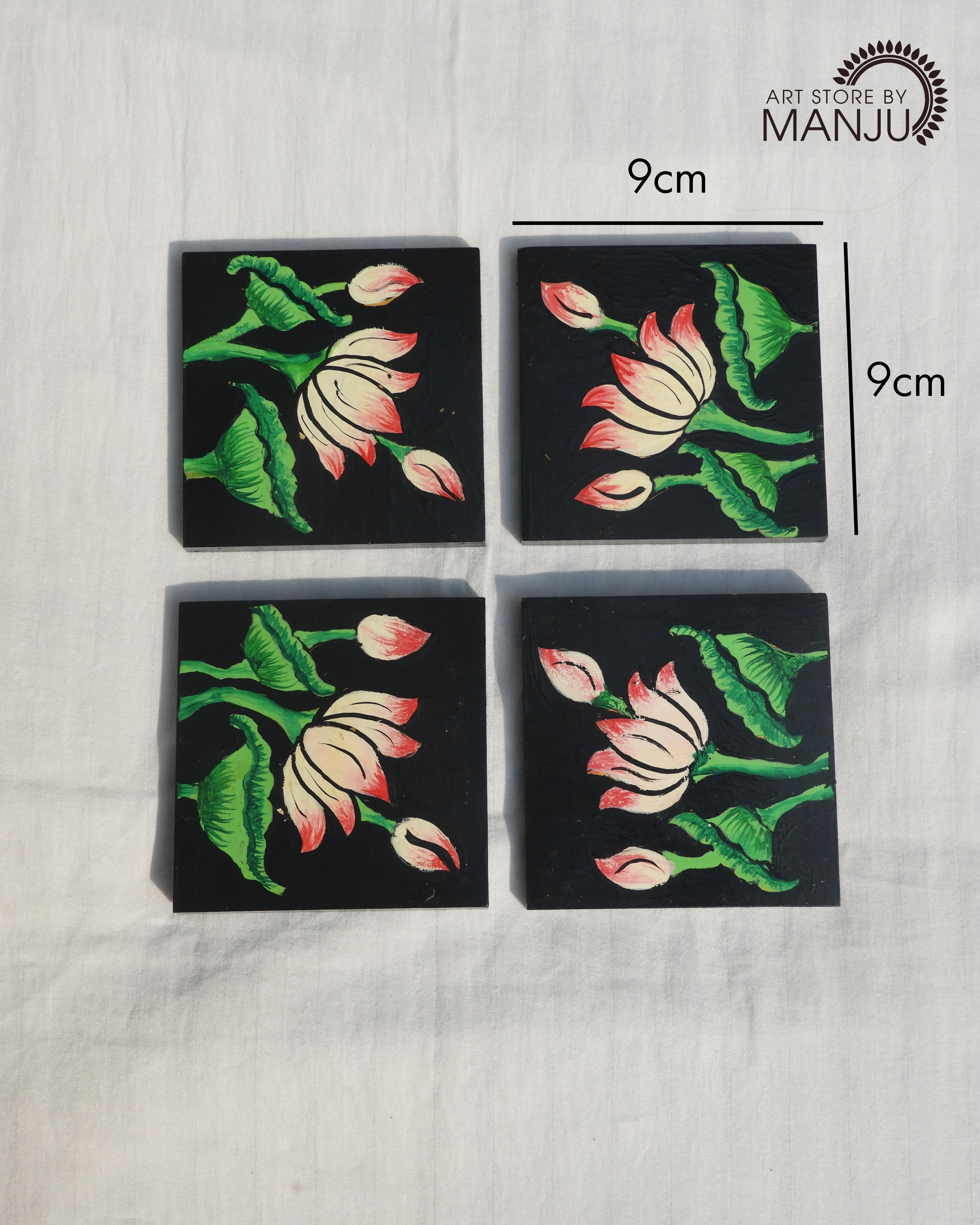 Pichwai Wooden Coasters