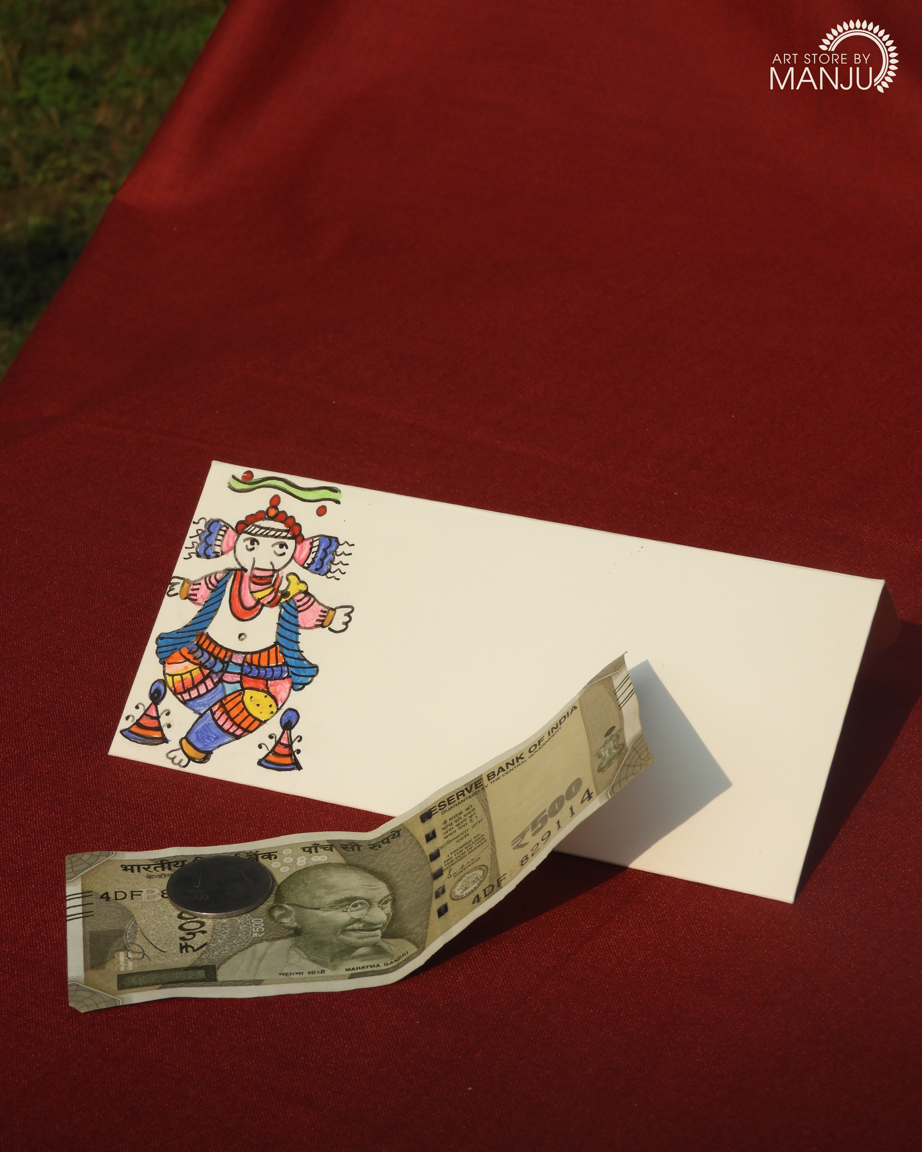 Ganeshji Madhubani Handmade Paper Envelopes