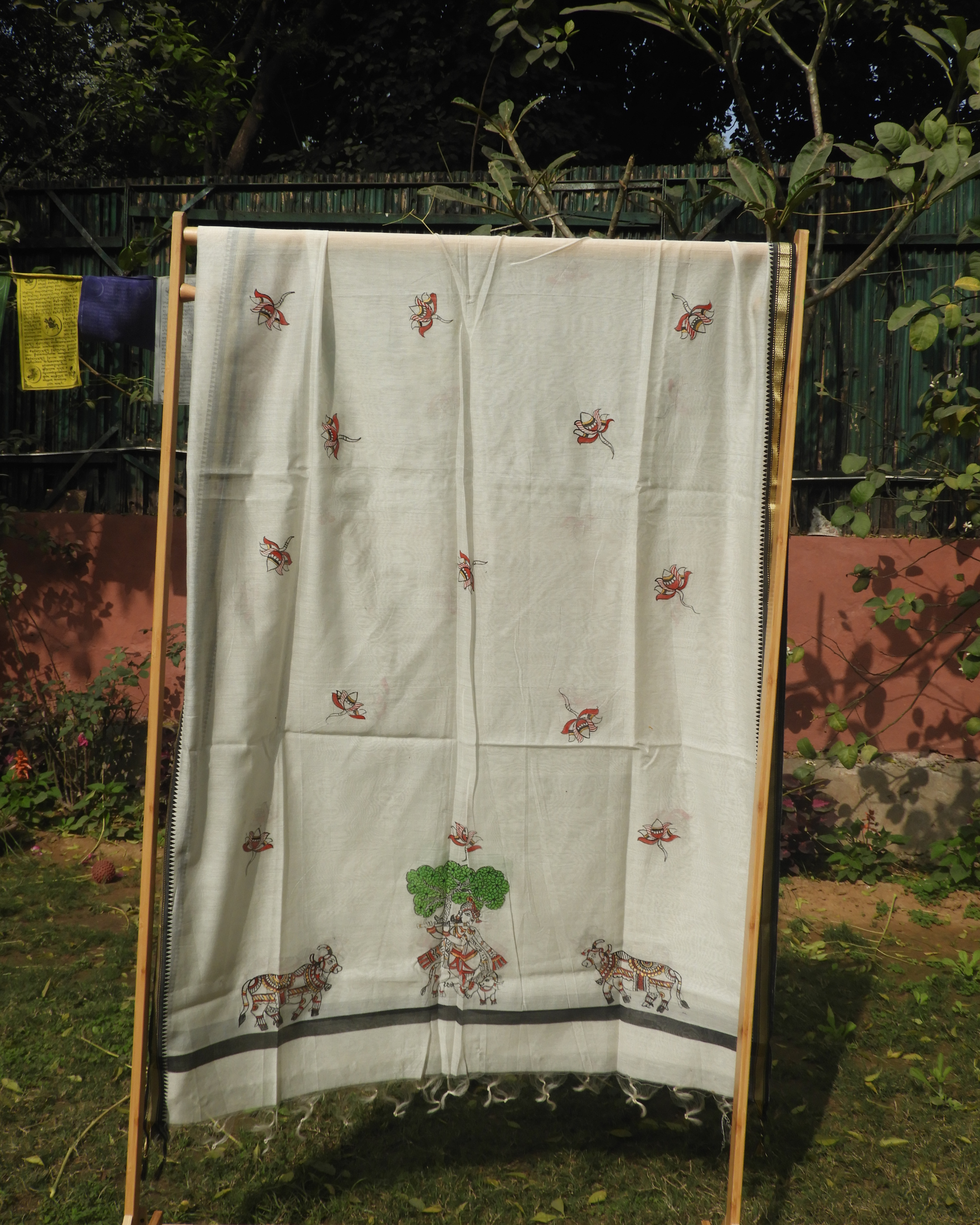 Chanderi Hand Painted Dupatta