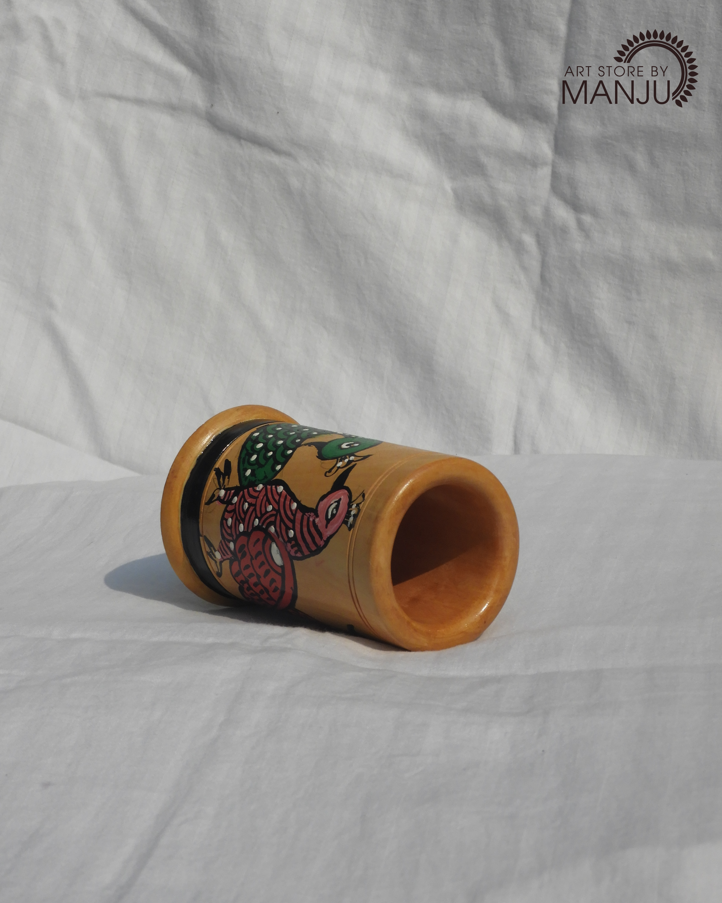 Madhubani Wooden Pen Stand