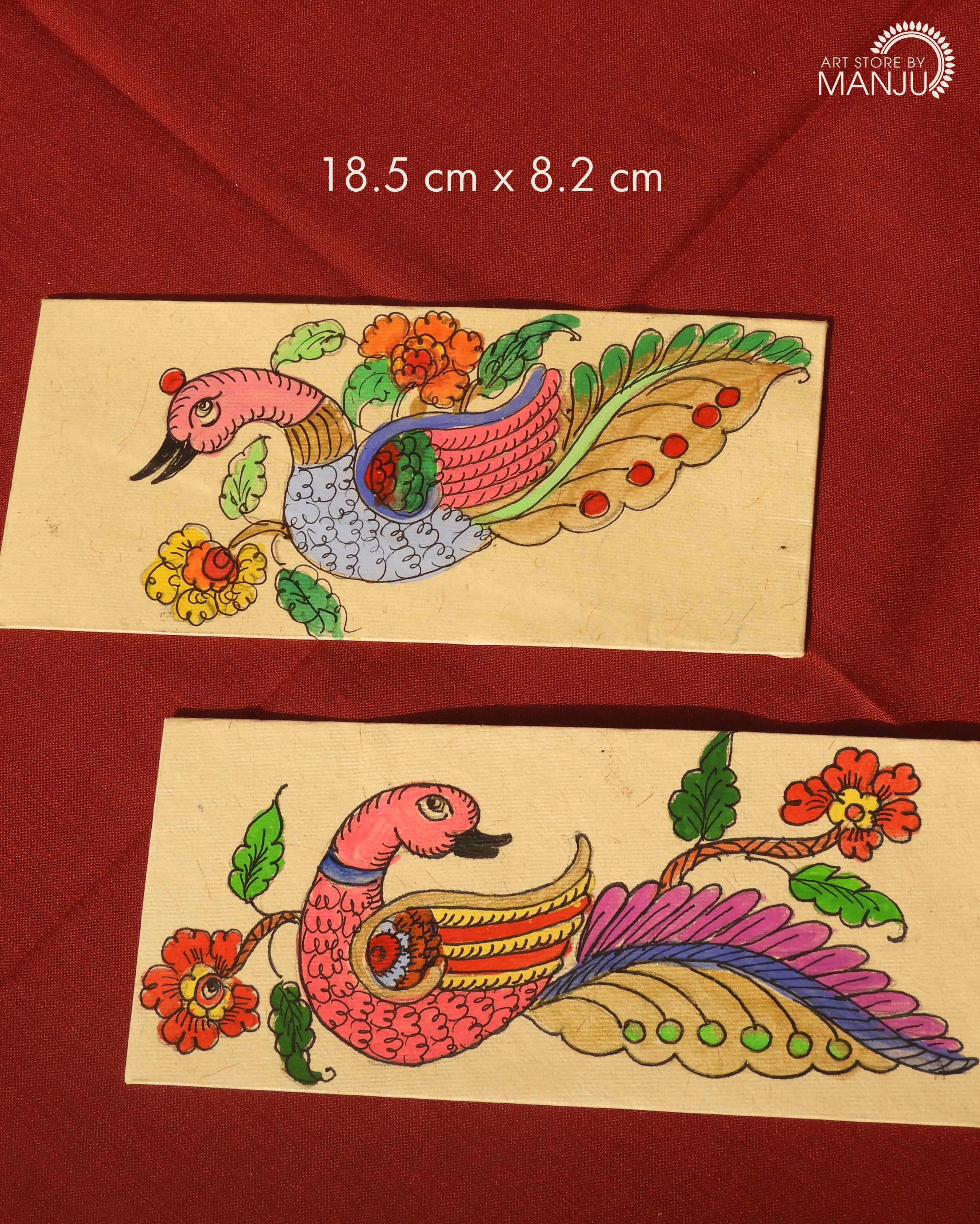 Hand-Painted Kalamkari Handmade Paper Envelopes