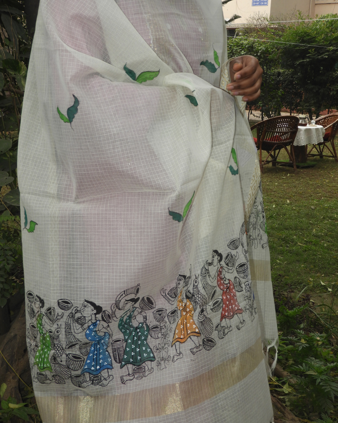 Santhal Tribal Women Dupatta | Kota Cotton