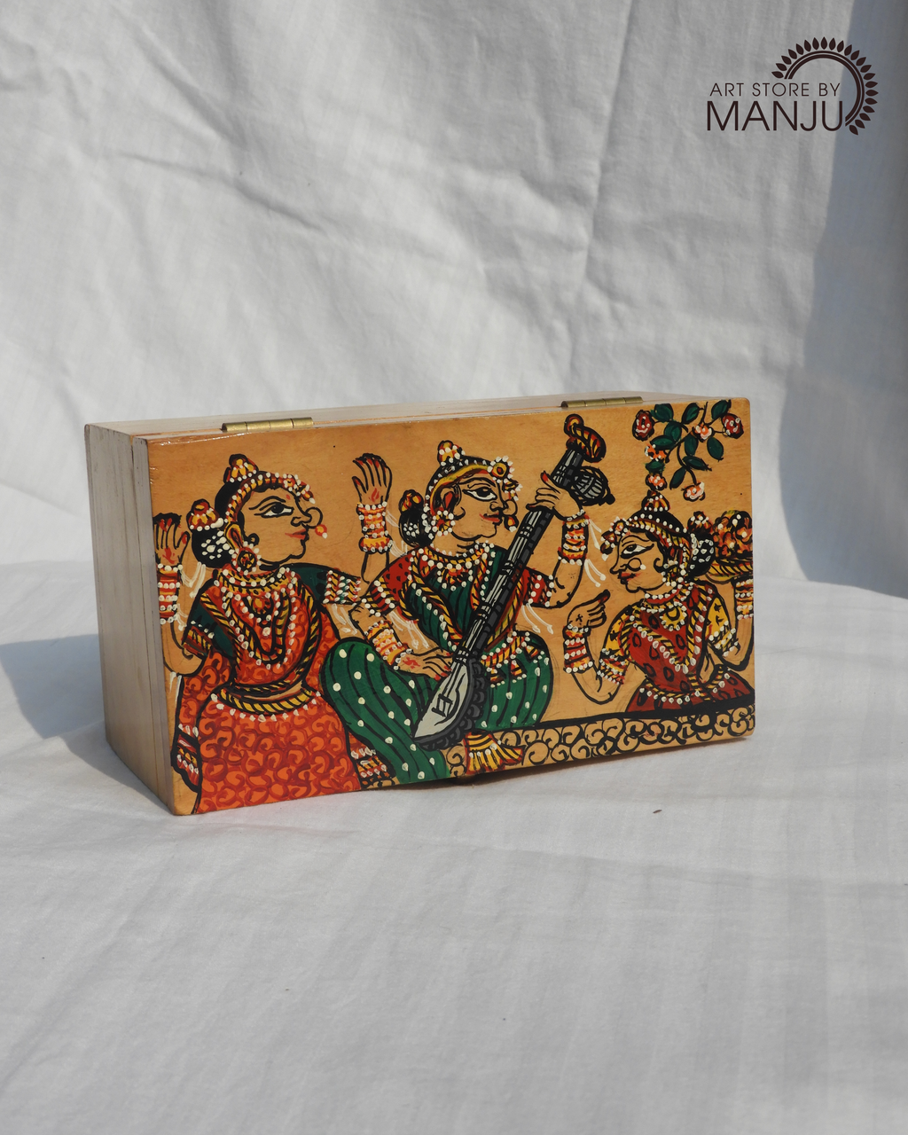 Pattachitra Wooden Storage Box