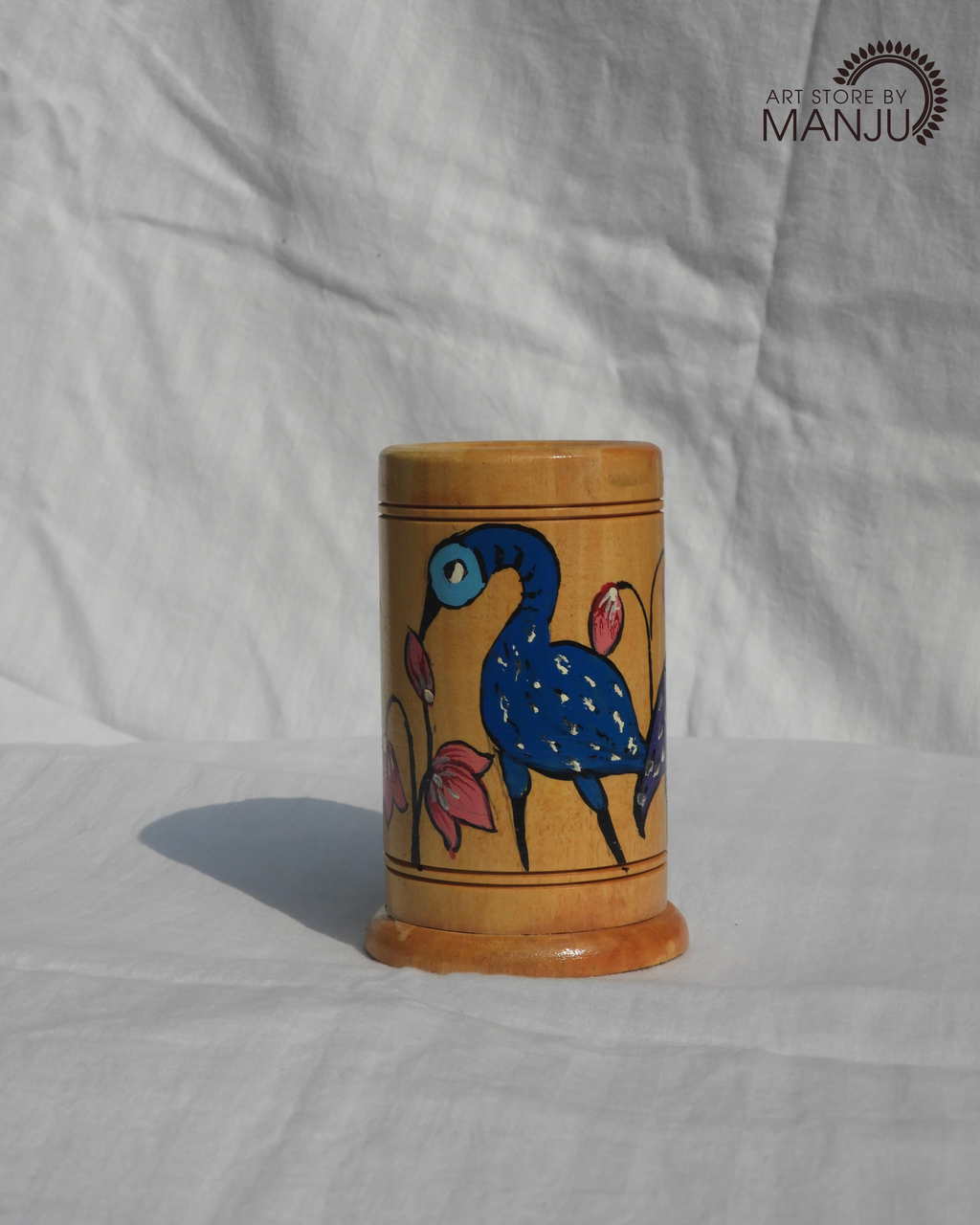 Gond Wooden Pen Stand
