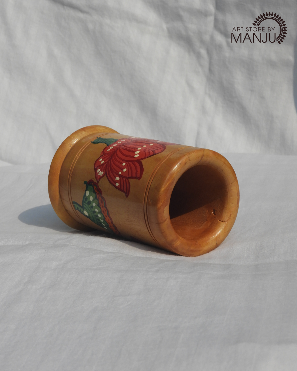 Pattachitra Wooden Pen Stand