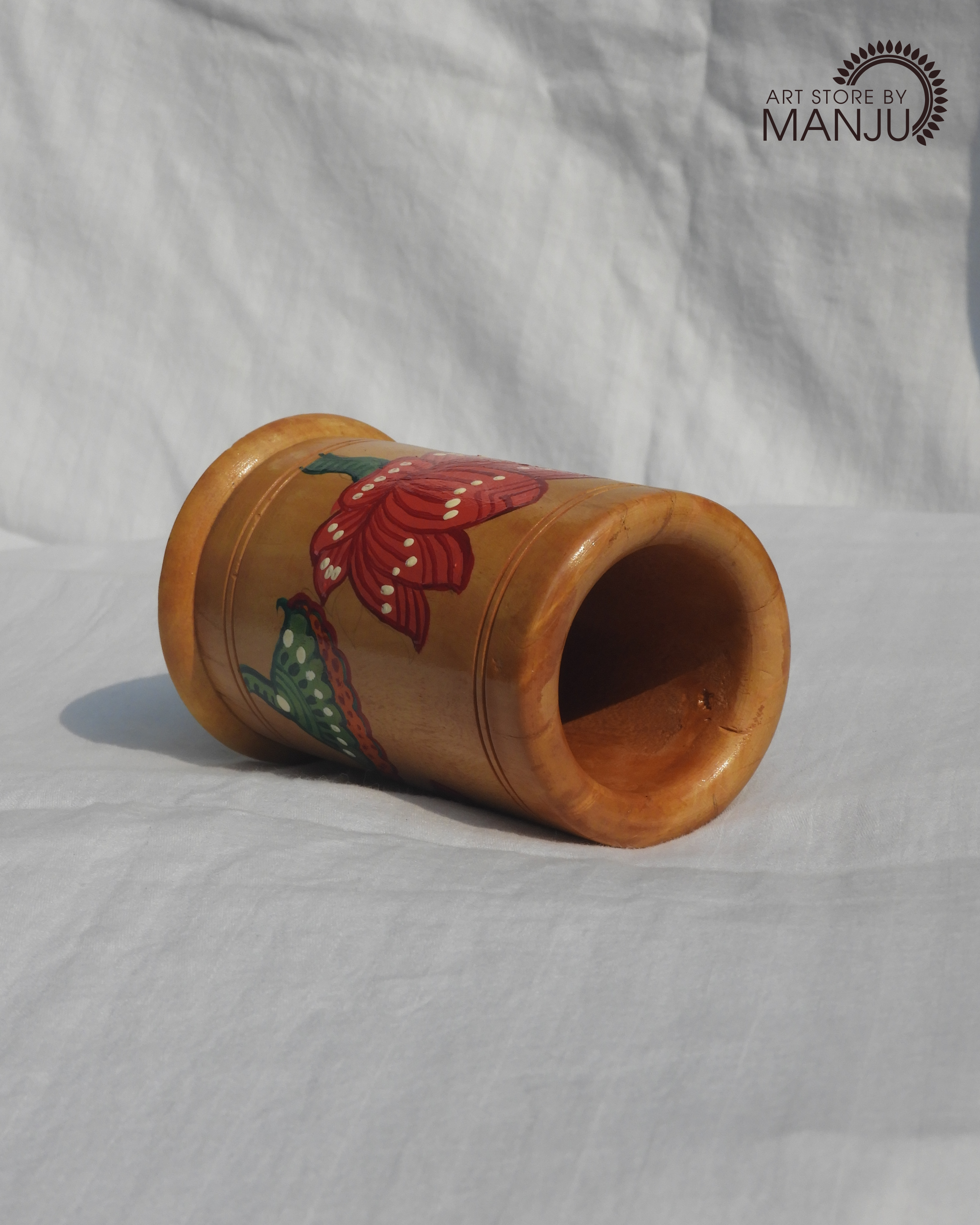 Pattachitra Wooden Pen Stand