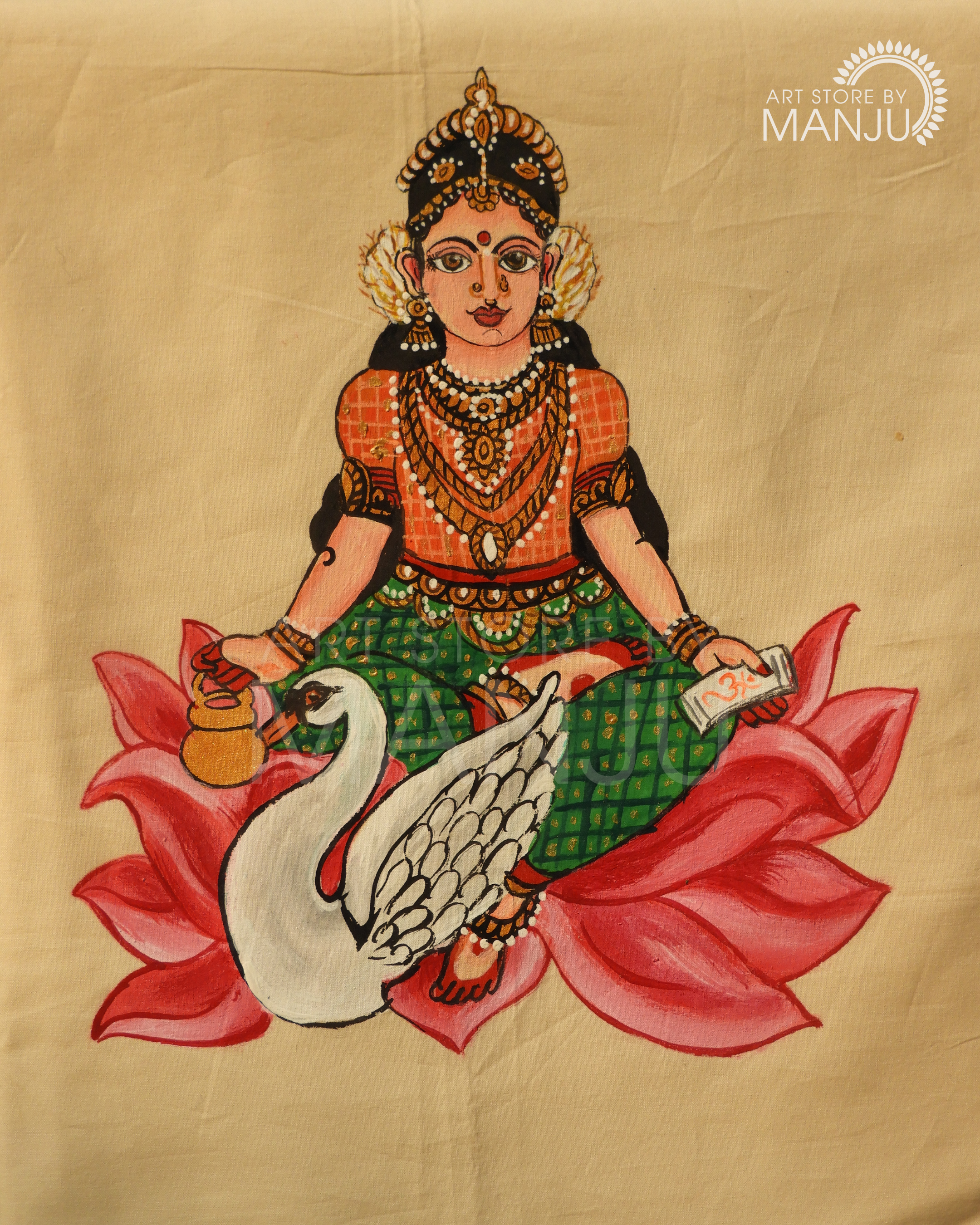 Patta Chitra Saraswati JI Blouse (Unstiched)