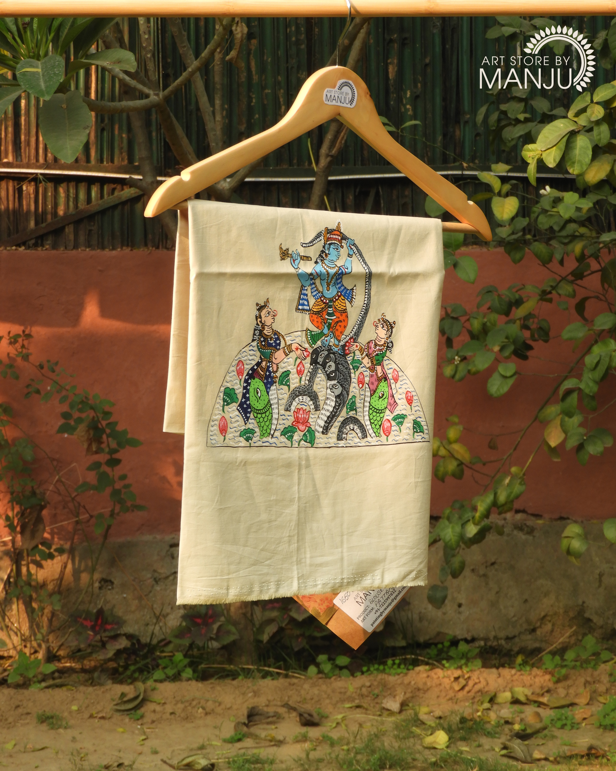 Vishnu Ji in Patta Chitra Blouse (Unstitched)