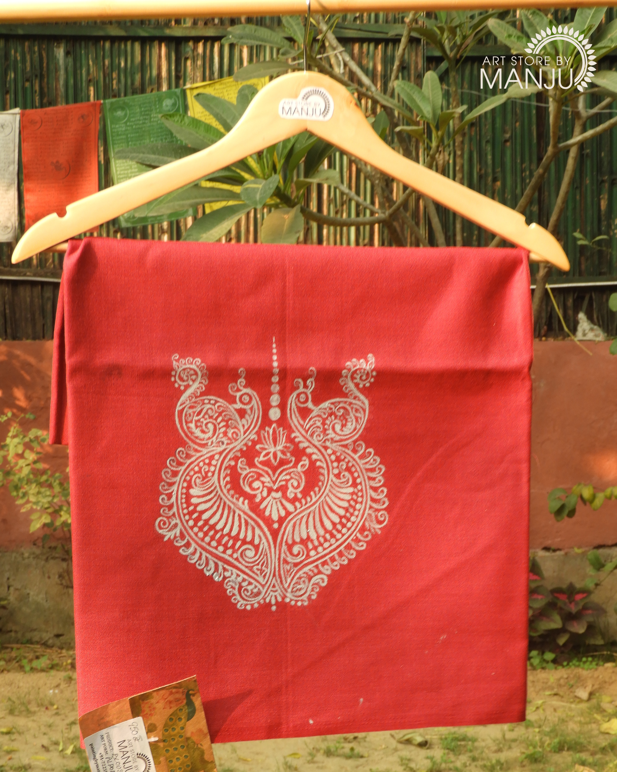 Alpona Red Blouse (Unstitched)