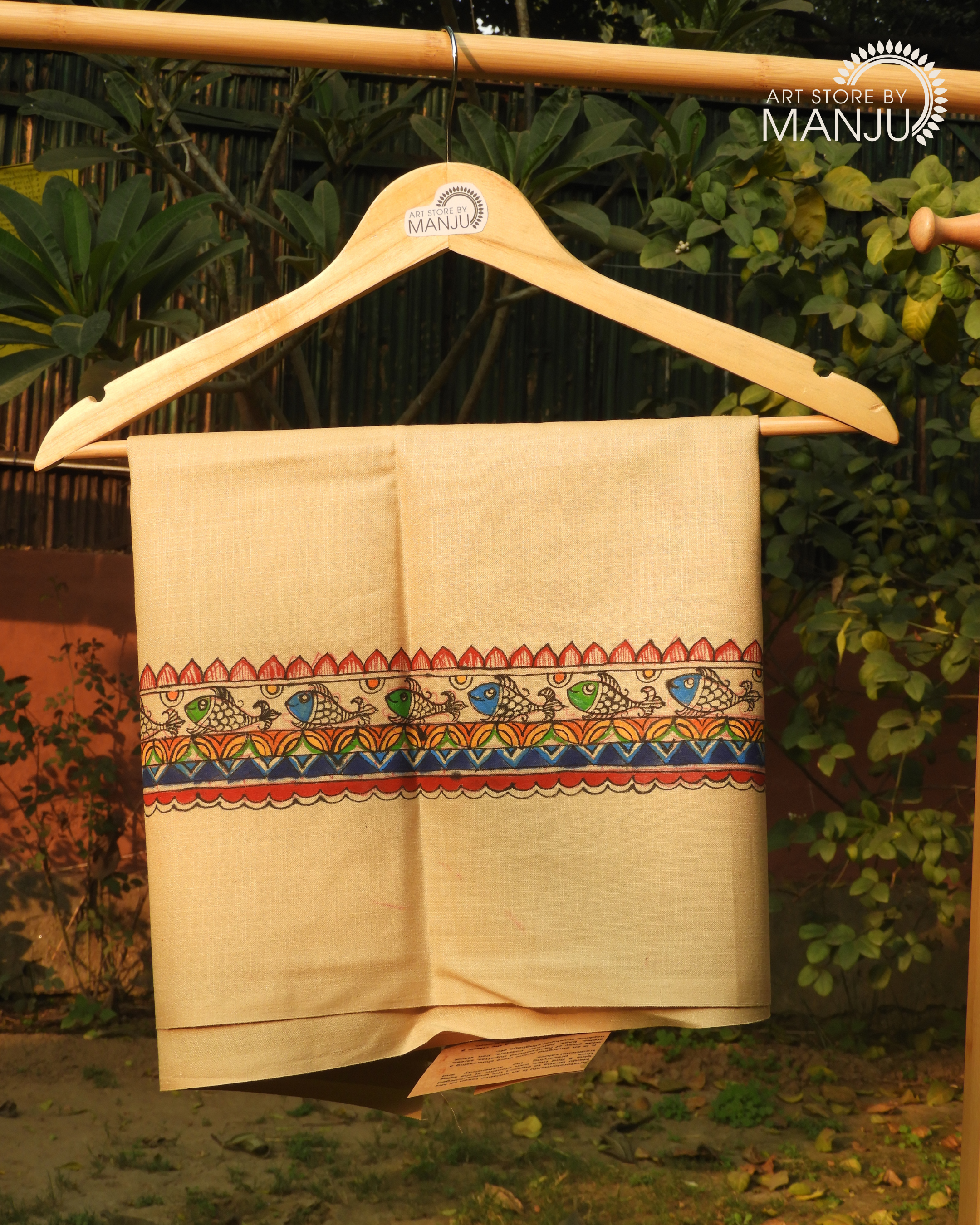 Madhubani Fish Mandala Blouse (Unstitched)