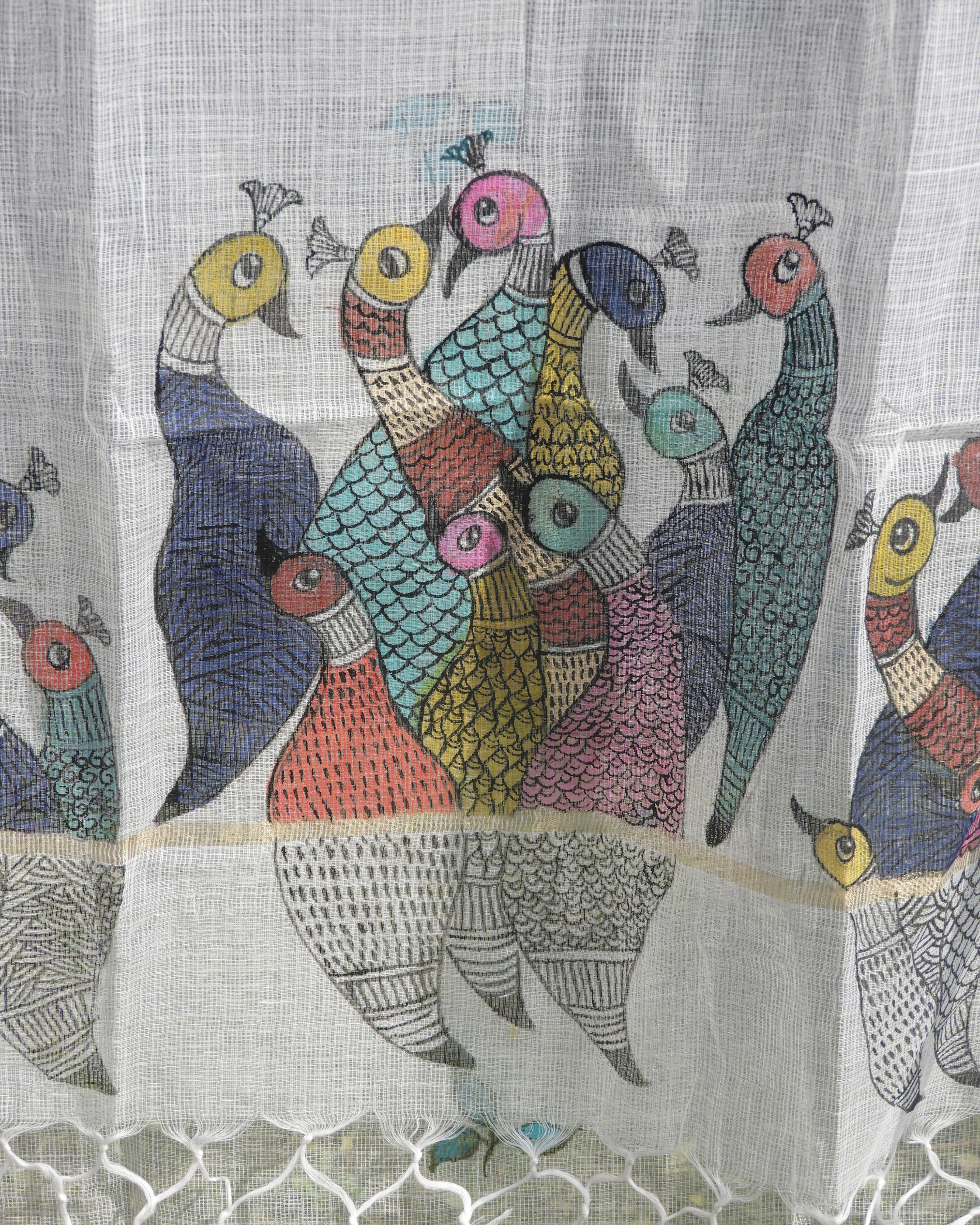 Gond Peacock Kota Cotton Dupatta