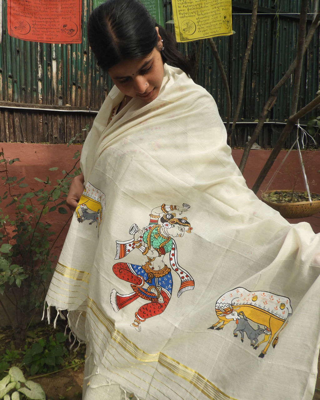 Pattachitra Dancing Dupatta