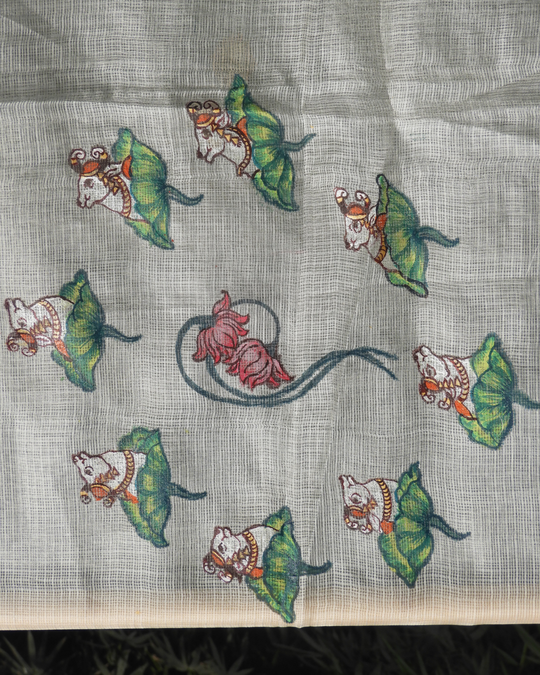 Pichwai Nandi Dupatta | Cotton