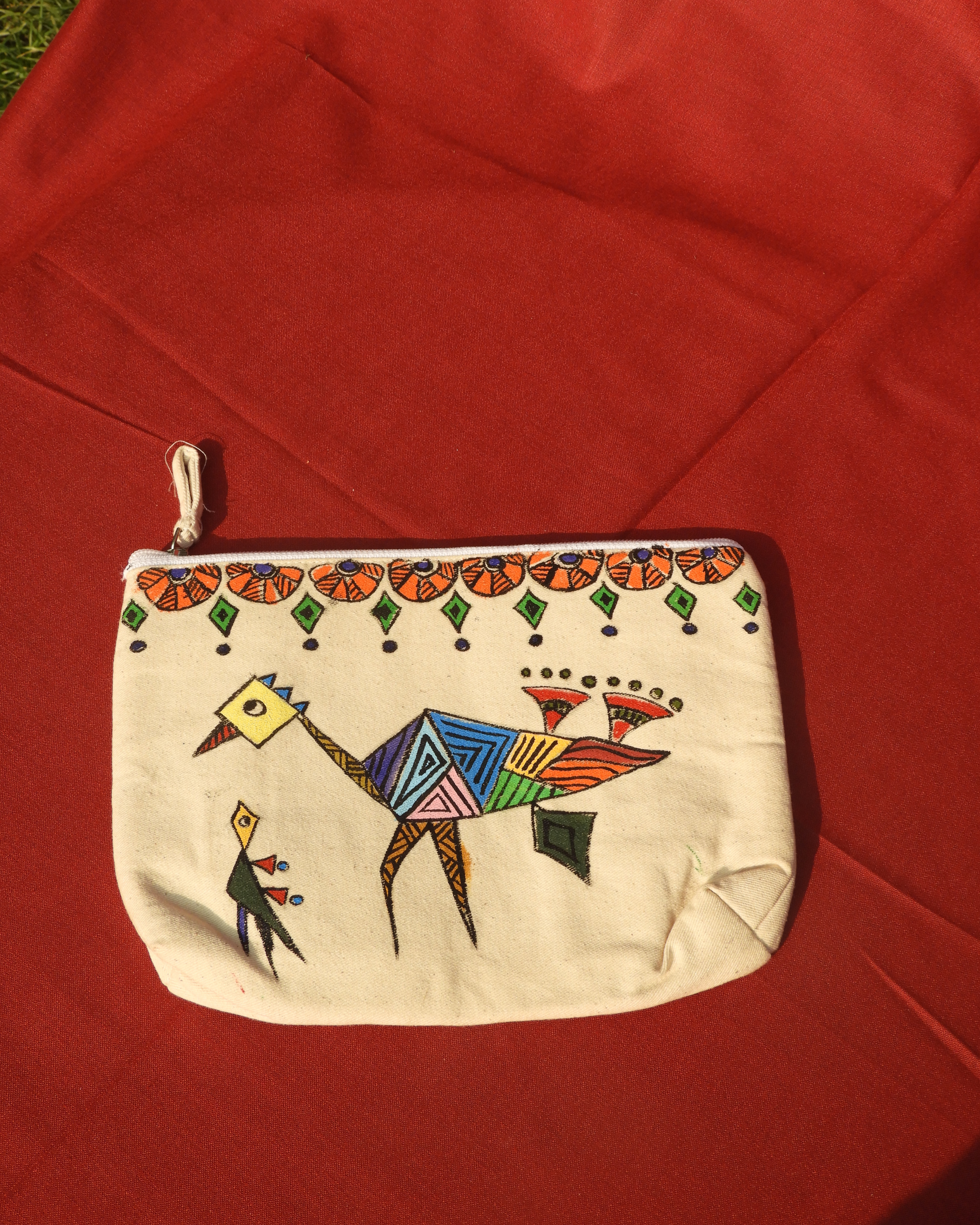 Gond Crane Pouch