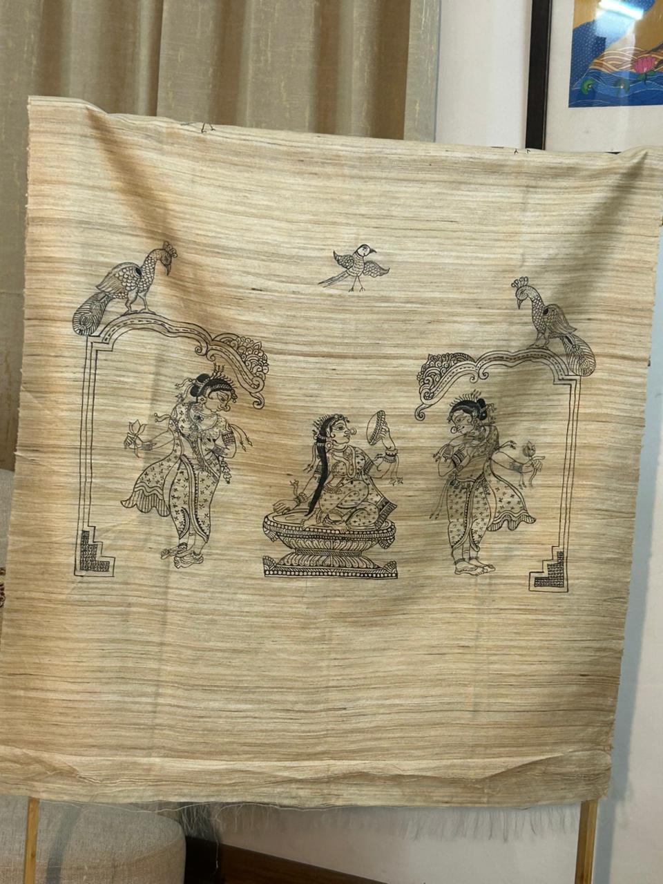 Tussar silk Dupatta  Faun colour