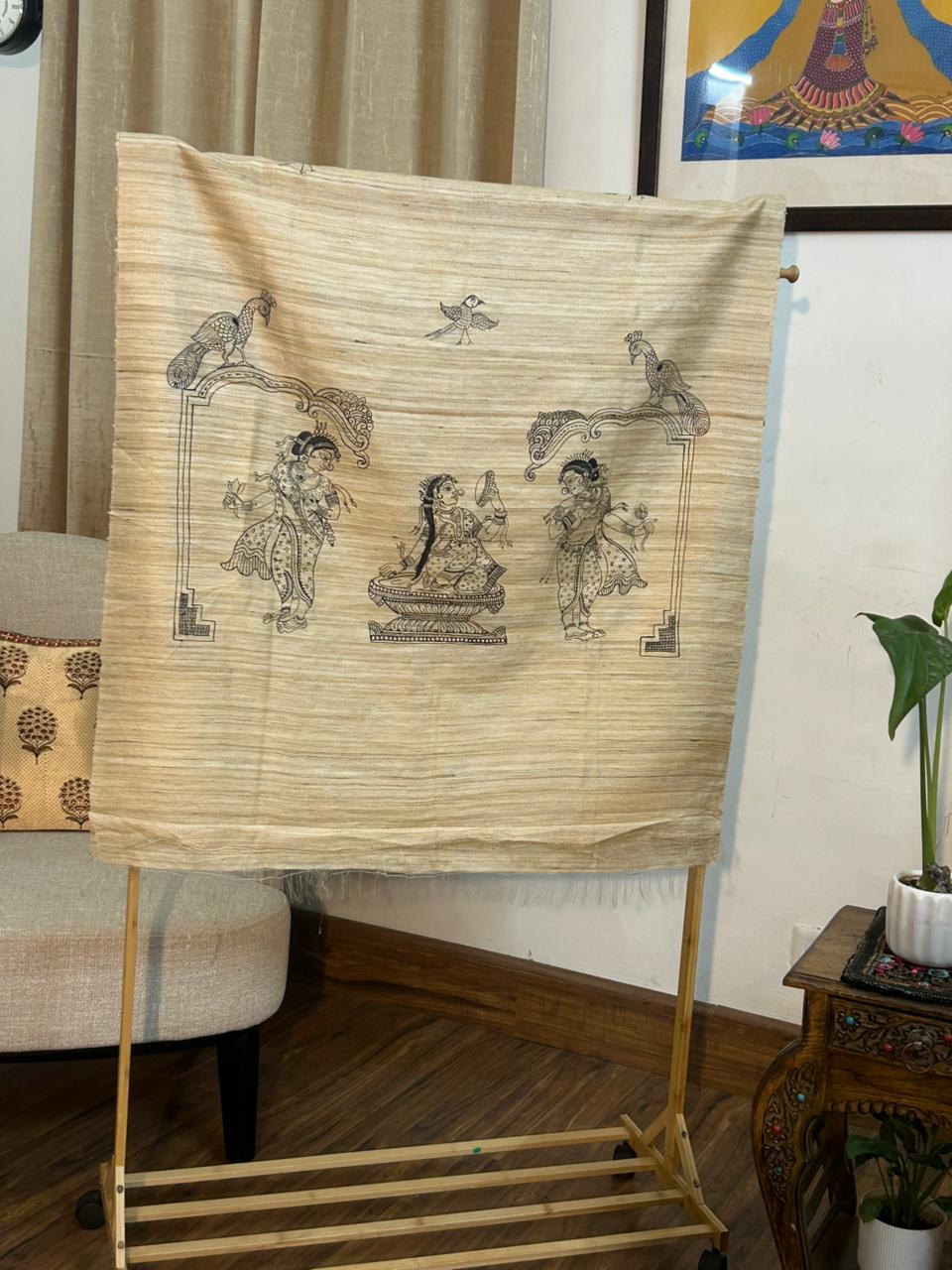 Tussar silk Dupatta  Faun colour