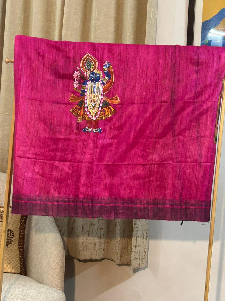 Ghicha  Silk dupatta  Magenta Colour