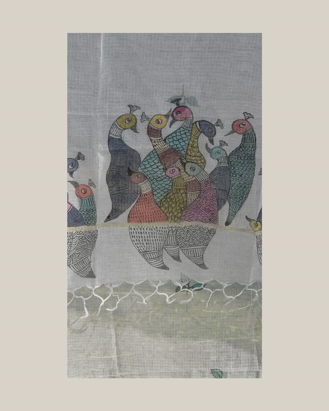 Gond Peacock Kota Cotton Dupatta