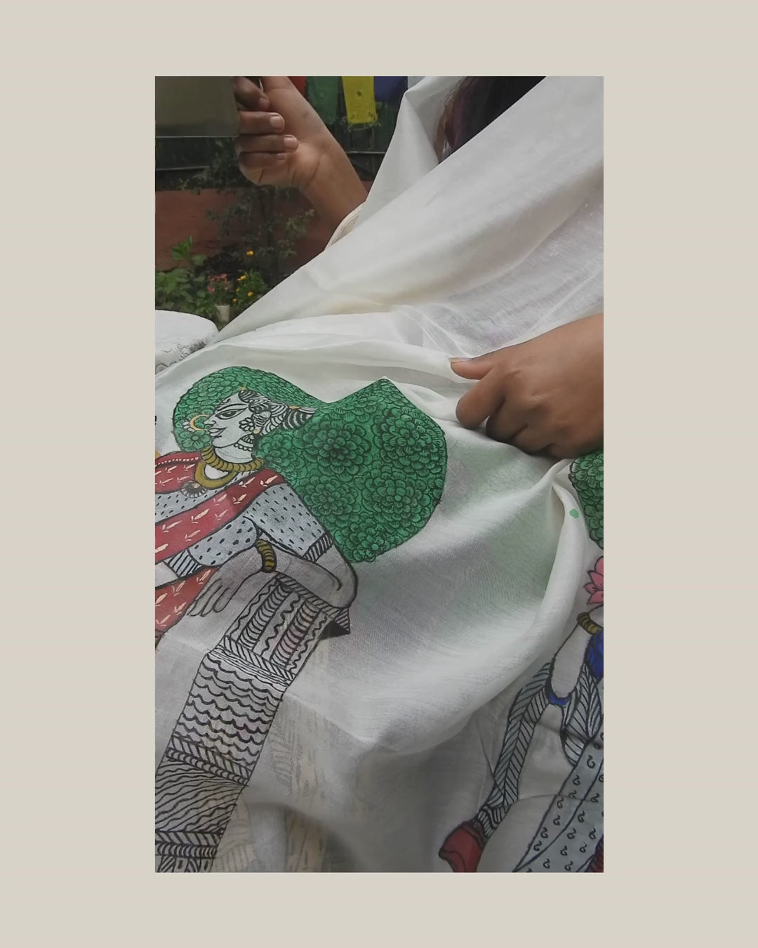 Creative Tea Party Chanderi Dupatta